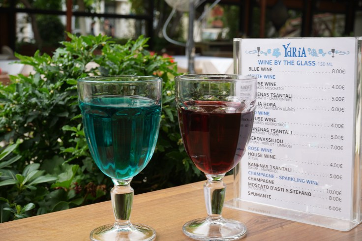 Blue Wine in Athens